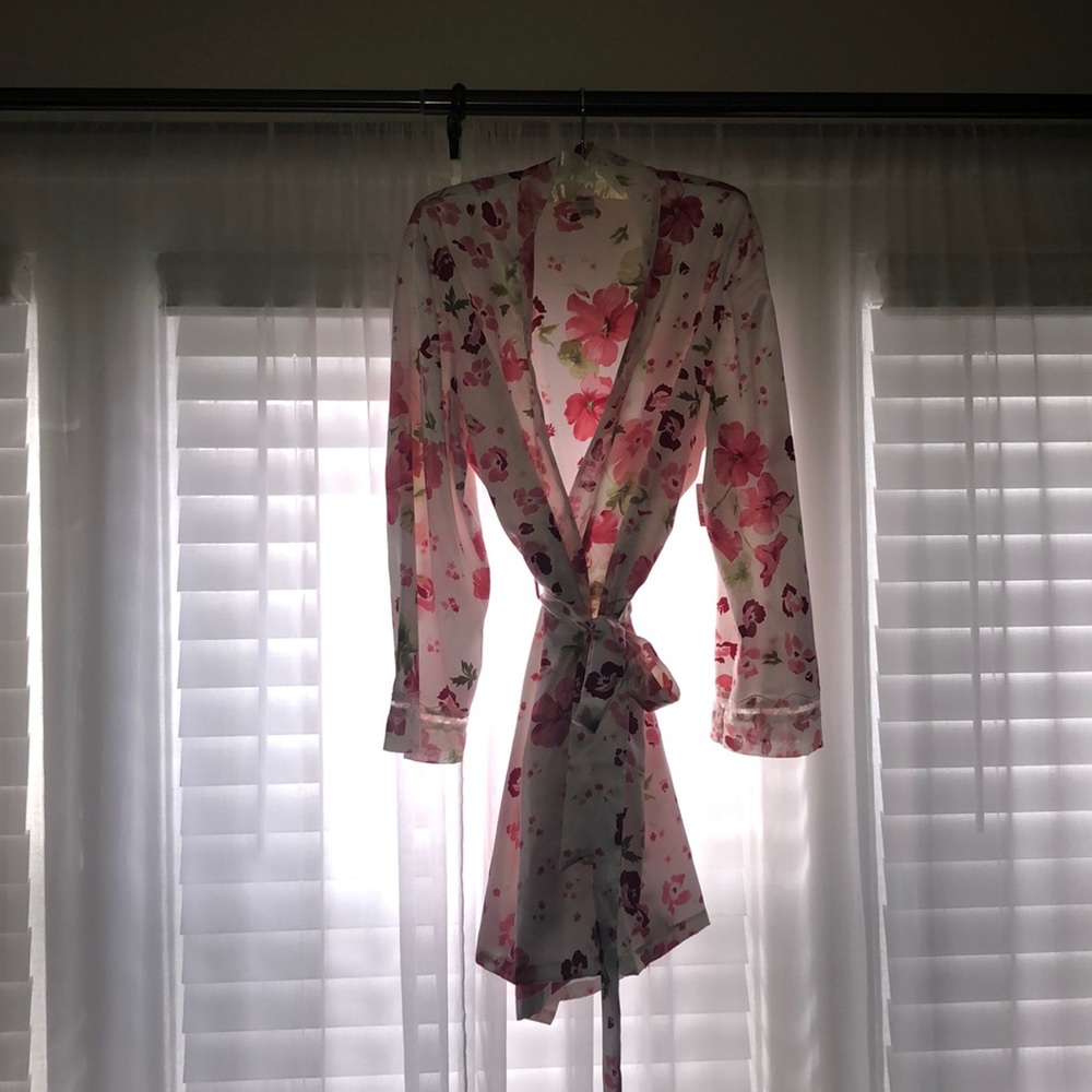 Delicates Floral Satin Robe